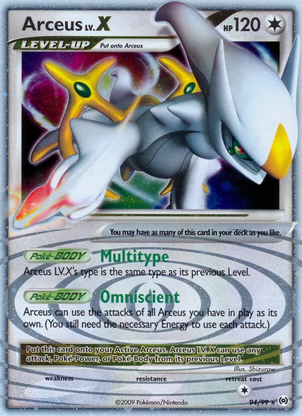 Arceus LV. X card image