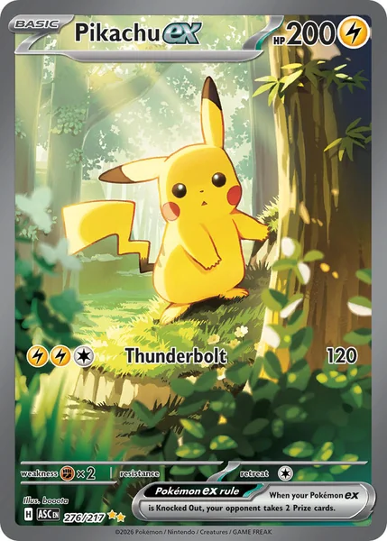 Pikachu ex card image