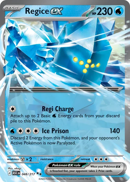 Regice ex card image