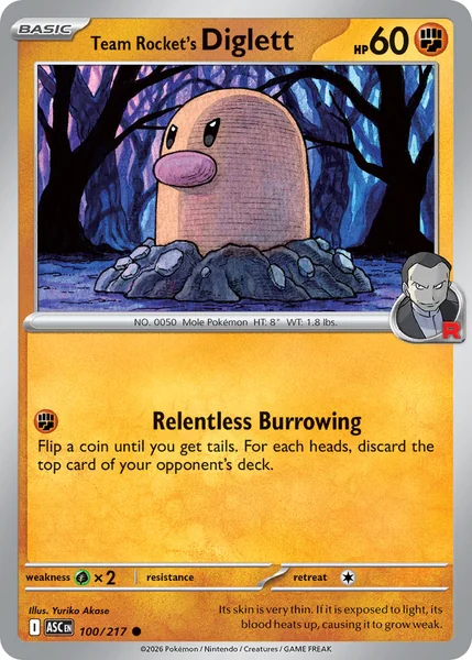 Team Rocket's Diglett card image