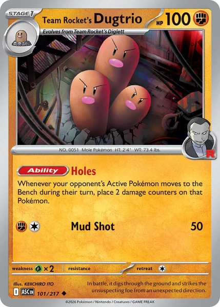 Team Rocket's Dugtrio card image