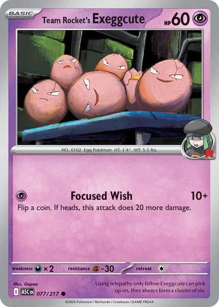 Team Rocket's Exeggcute card image