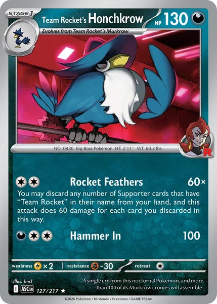 Team Rocket's Honchkrow card image