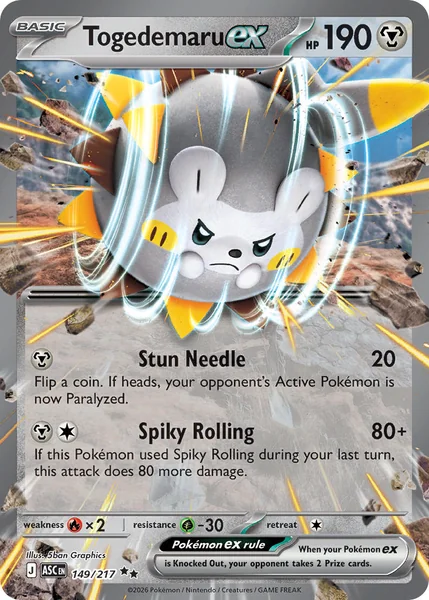 Togedemaru ex card image
