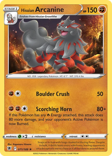 Hisuian Arcanine card image