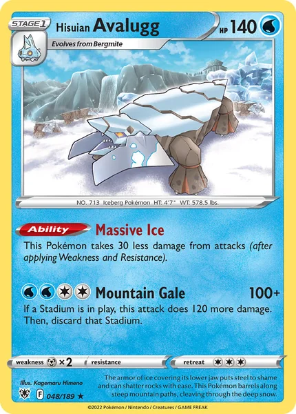Hisuian Avalugg card image