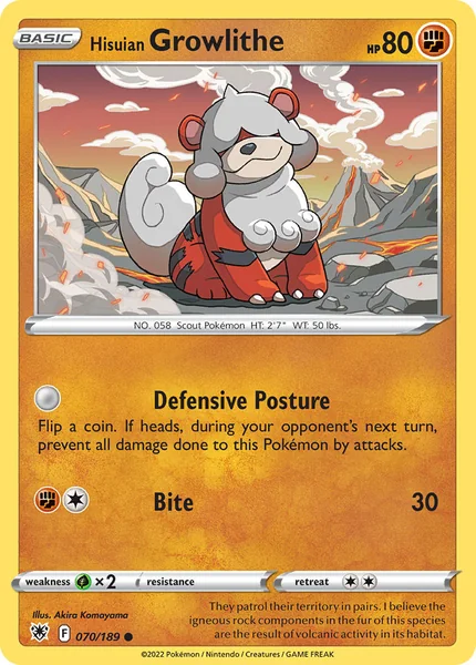 Hisuian Growlithe card image
