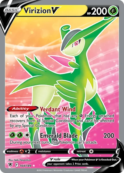 Virizion V card image