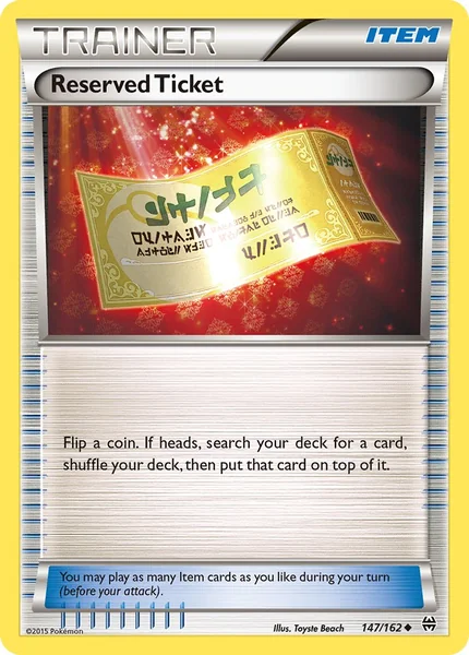 Reserved Ticket card image