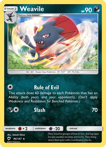Weavile card image