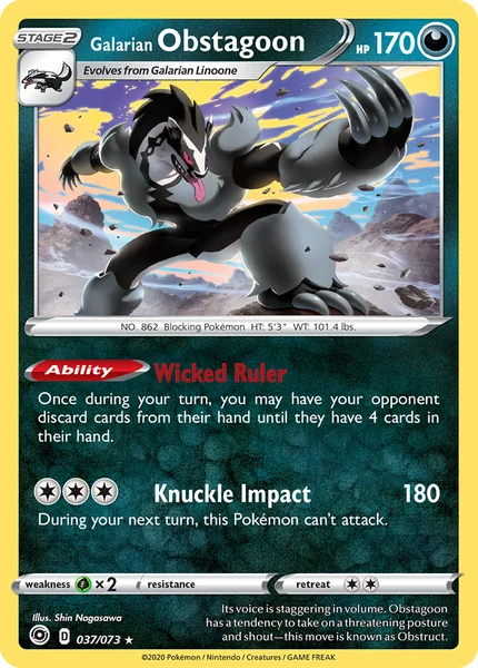 Galarian Obstagoon card image