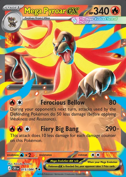 Mega Pyroar ex card image