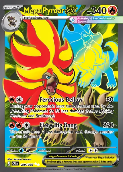 Mega Pyroar ex card image