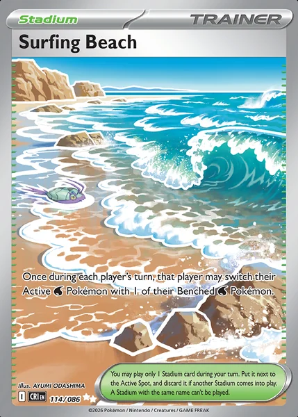 Surfing Beach card image
