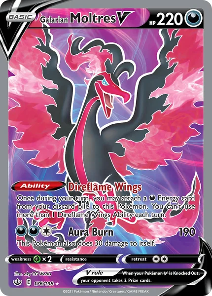 Galarian Moltres V card image