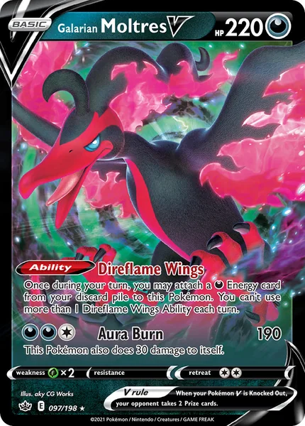 Galarian Moltres V card image