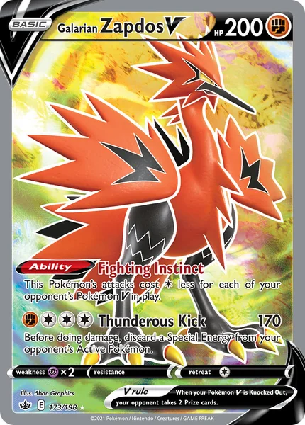 Galarian Zapdos V card image