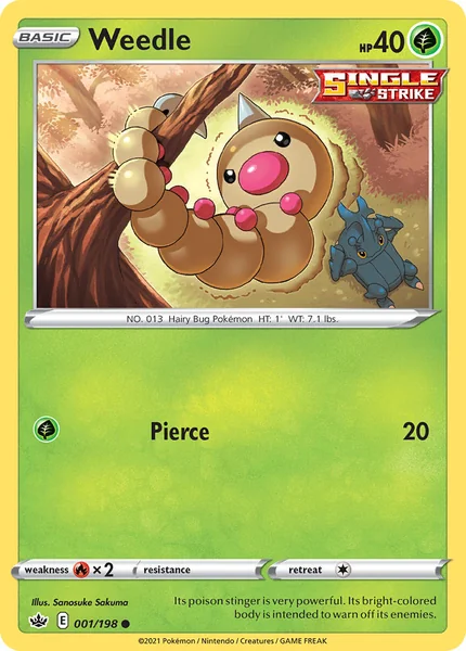Weedle card image