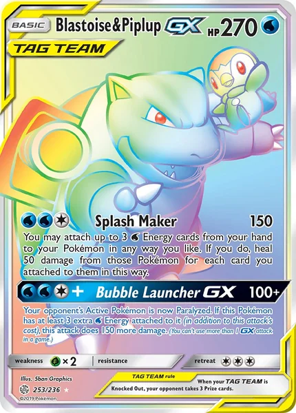 Blastoise & Piplup GX card image