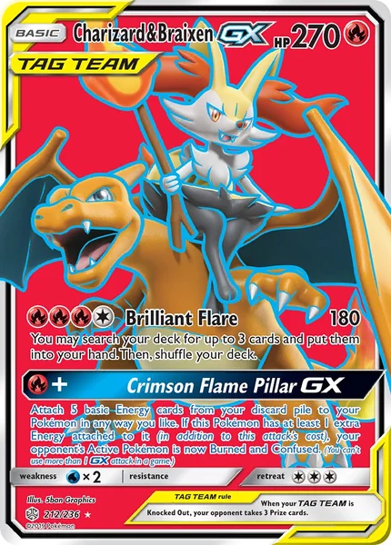 Charizard & Braixen GX card image