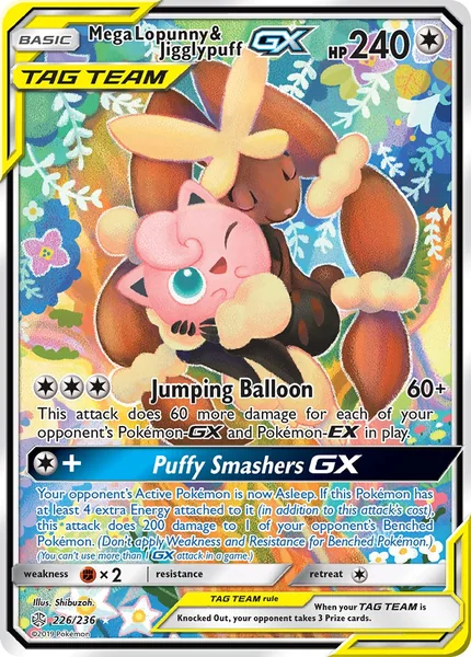 Mega Lopunny & Jigglypuff GX card image