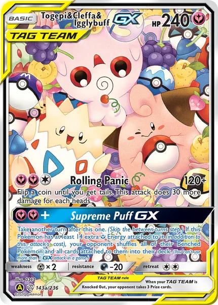 Togepi & Cleffa & Igglybuff GX card image
