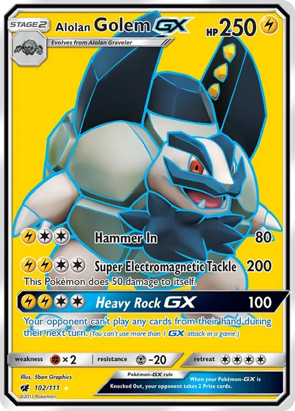 Alolan Golem GX card image