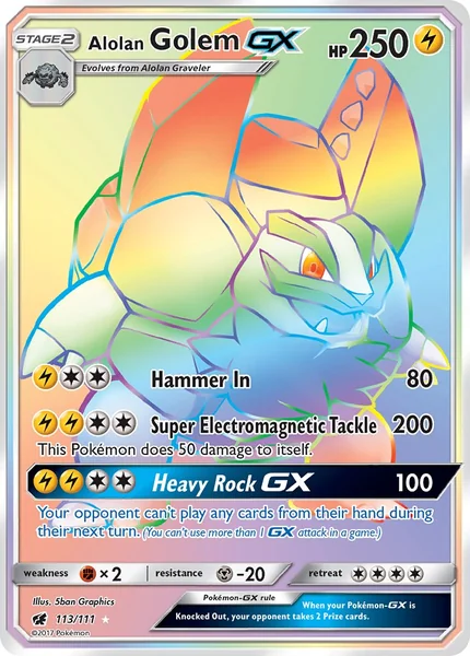 Alolan Golem GX card image