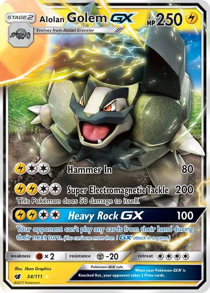 Alolan Golem GX card image