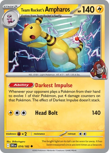 Team Rocket's Ampharos card image