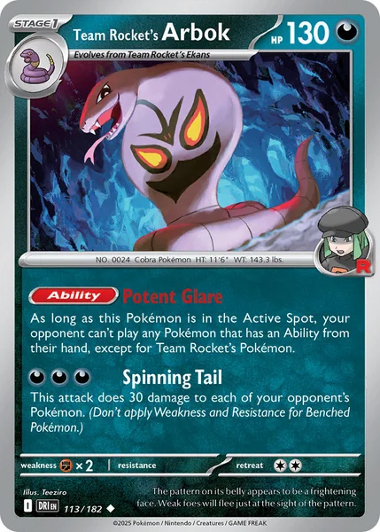 Team Rocket's Arbok card image