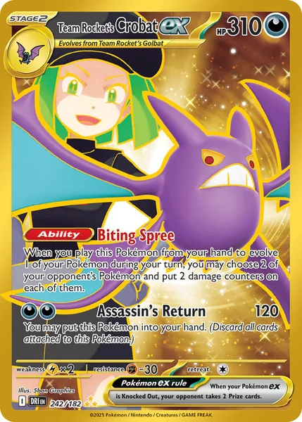 Team Rocket's Crobat ex card image