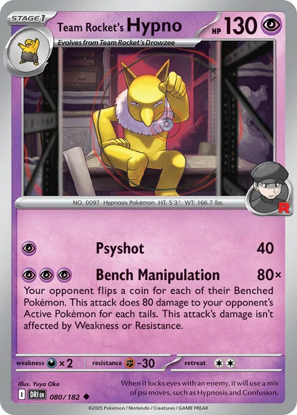 Team Rocket's Hypno card image