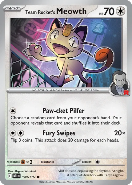 Team Rocket's Meowth card image