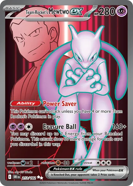 Team Rocket's Mewtwo ex card image