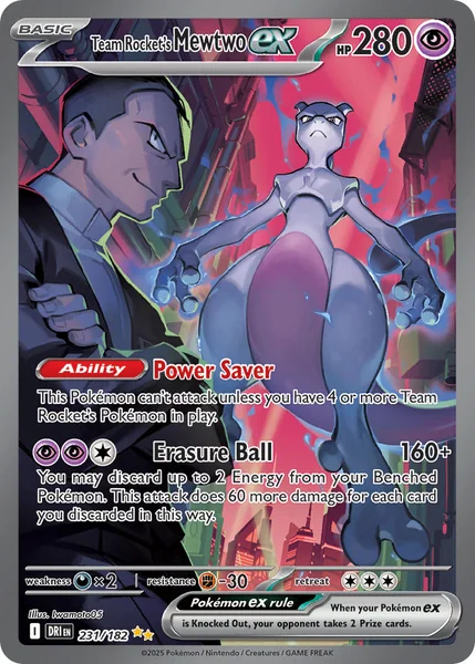 Team Rocket's Mewtwo ex card image