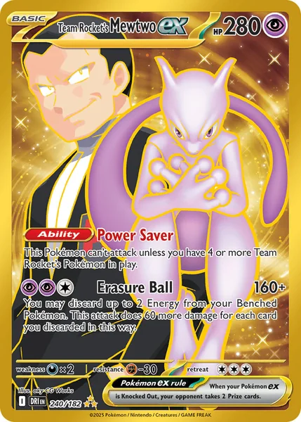 Team Rocket's Mewtwo ex card image