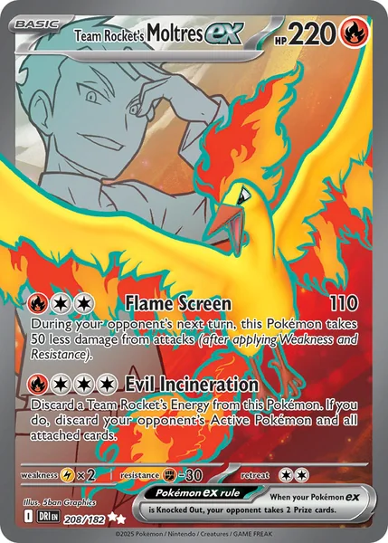 Team Rocket's Moltres ex card image