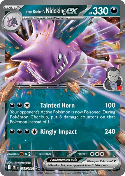 Team Rocket's Nidoking ex card image