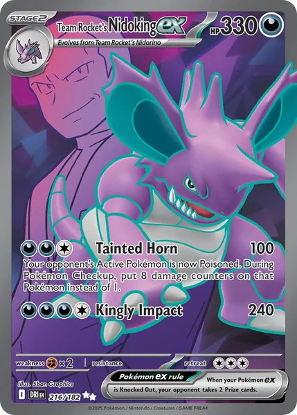 Team Rocket's Nidoking ex card image