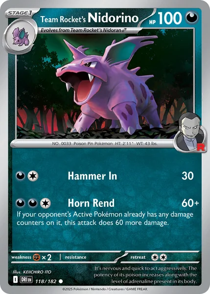 Team Rocket's Nidorino card image