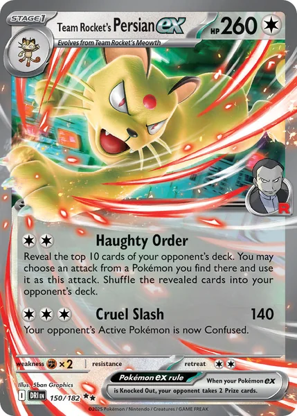 Team Rocket's Persian ex card image