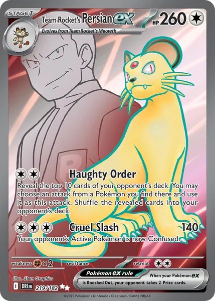 Team Rocket's Persian ex card image