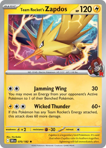Team Rocket's Zapdos card image