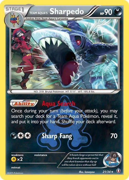 Team Aqua's Sharpedo card image