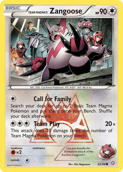 Team Magma's Zangoose card image