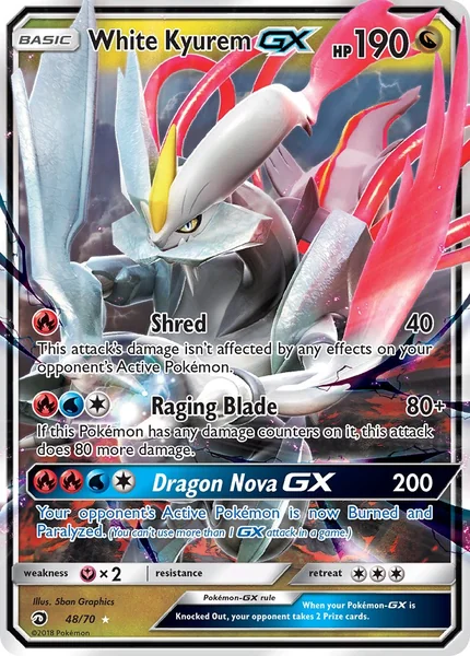 White Kyurem GX card image