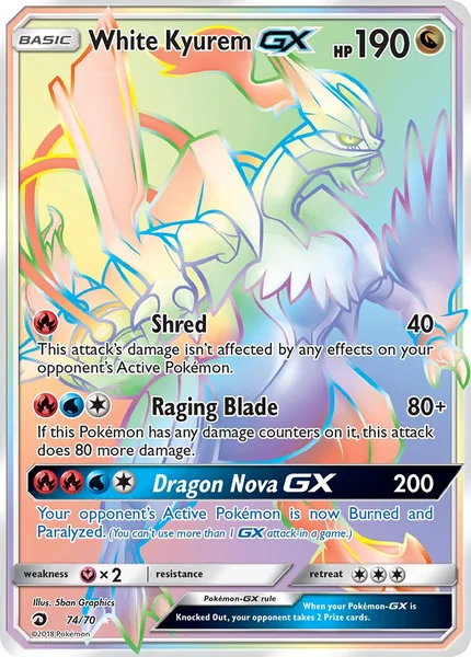 White Kyurem GX card image