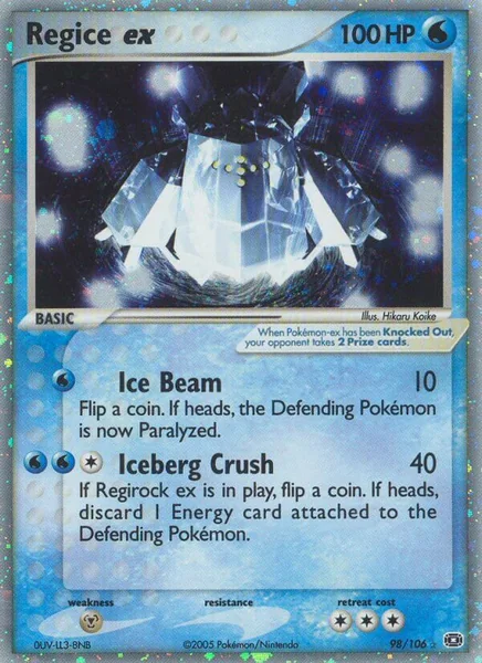 Regice EX card image