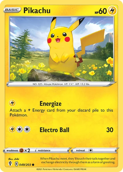 Pikachu card image